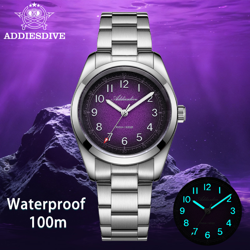 Guilloché Dial Watch - ADDIESDIVE 2026 New Luxury Men Quartz