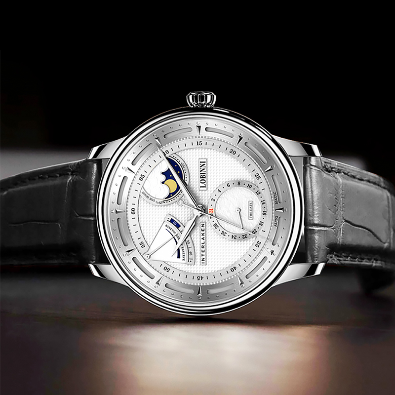 Lobinni Moon Phase Seagull Wat - Guilloché Dial Watch 评论和价格