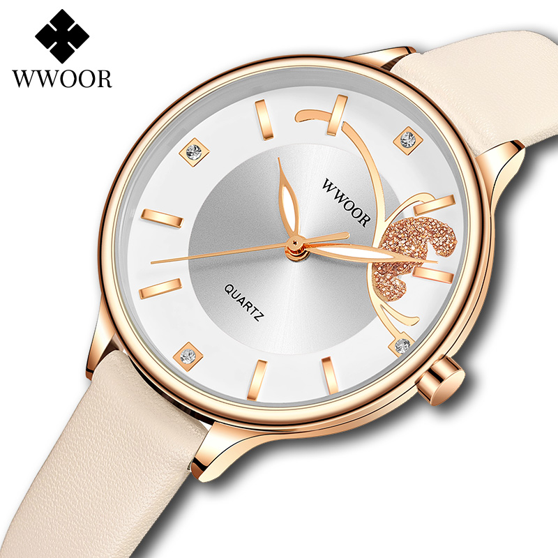 WWOOR Luxury Women's Watch Qua - Luxury Watch White 评论和价格