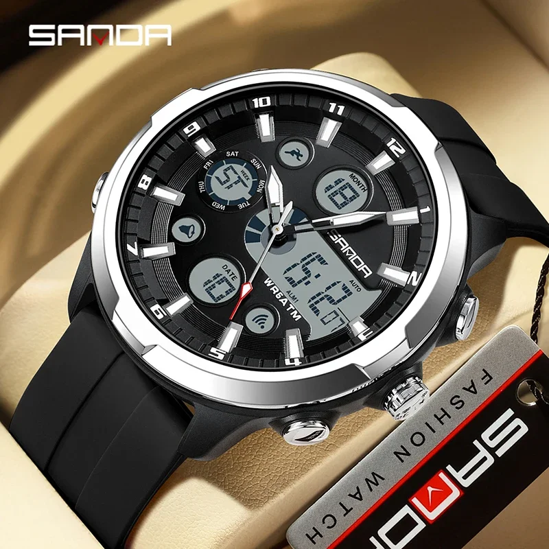 SANDA 9053  50M Waterproof Qua - Luxury Watch G Shock 评论和价格