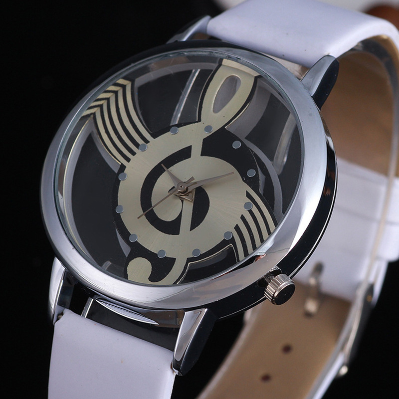 Fashion Hollow Music Shape Wat - Luxury Watch White 评论和价格