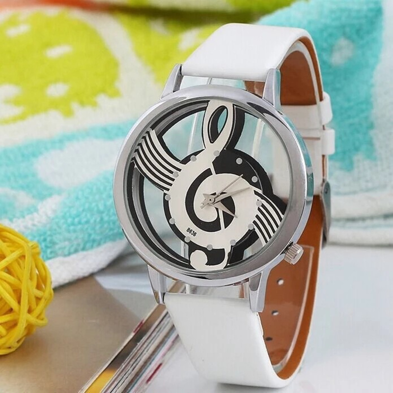Fashion Hollow Music Shape Wat - Luxury Watch White 评论和价格