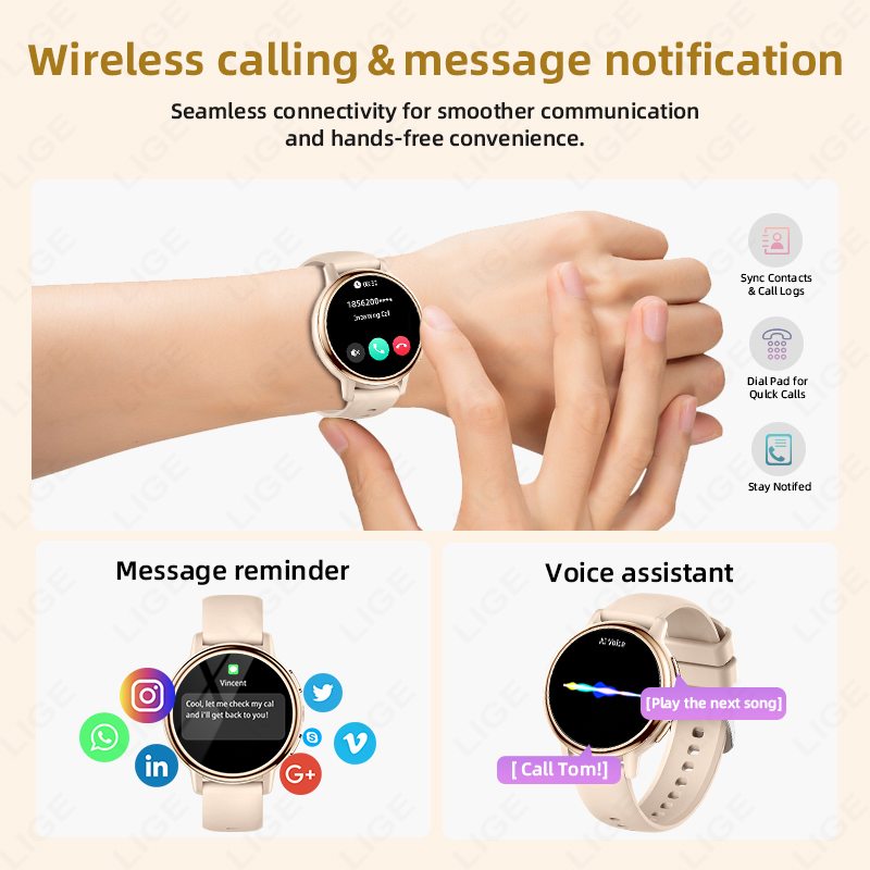 2026 LIGE Women Smart Watch Lu - Luxury Watch Hd 评论和价格