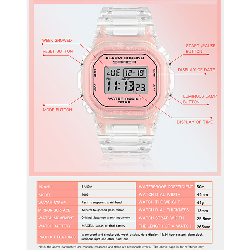 SANDA White Fashion Sport Watc - Luxury Watch White 评论和价格