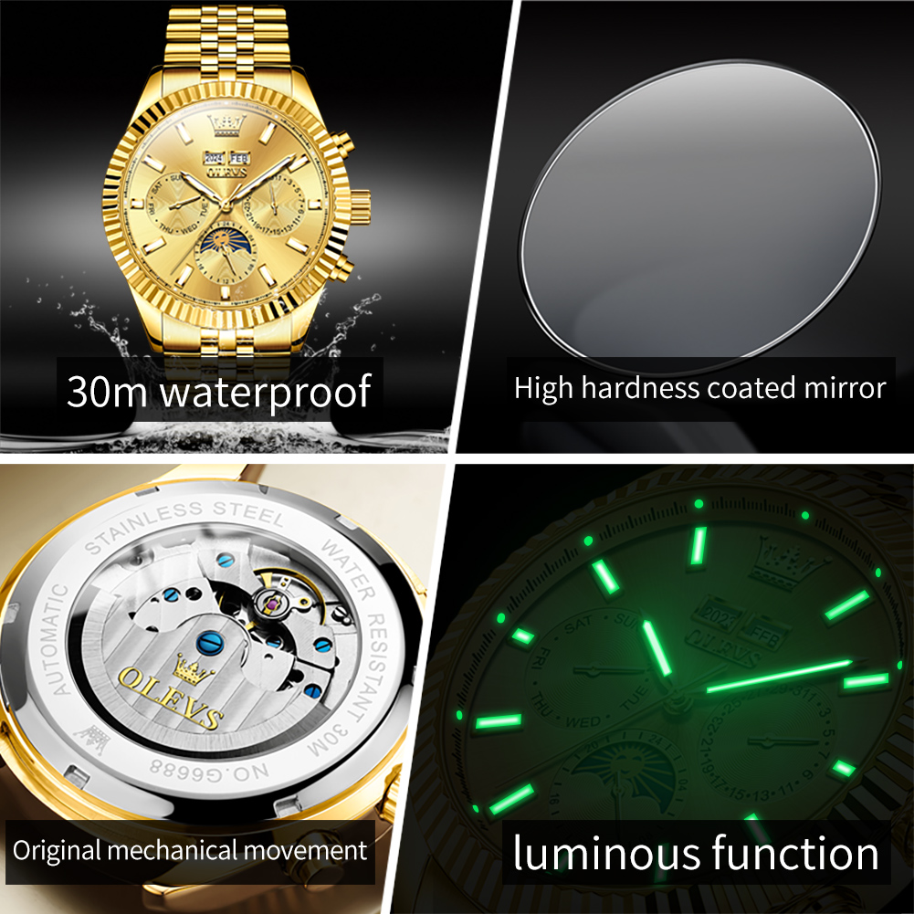 OLEVS 6688 Automatic Watch for - Luxury Watch Hd 评论和价格