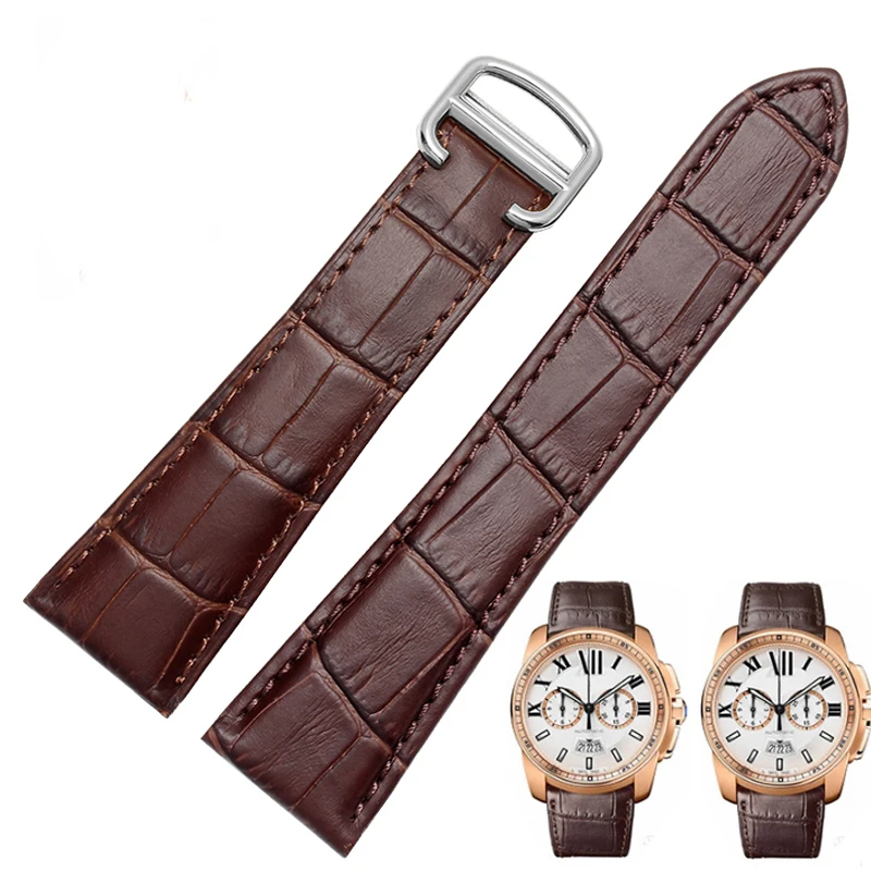 Watchband Genuine Leather Watc - Cartier Watch Tank 评论和价格