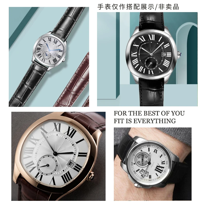 Watchband Genuine Leather Watc - Cartier Watch Tank 评论和价格