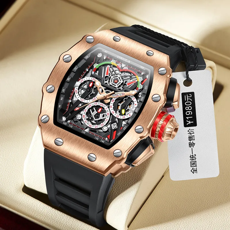 ONOLA 6827 Unique Barrel Type  - Luxury Watch White 评论和价格