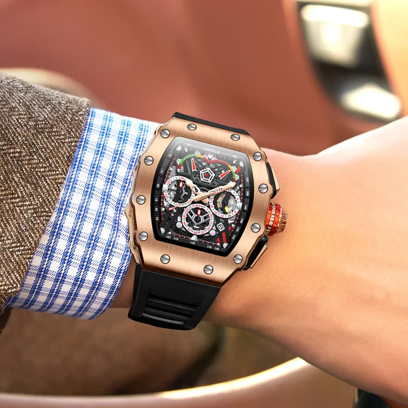 ONOLA 6827 Unique Barrel Type  - Luxury Watch White 评论和价格
