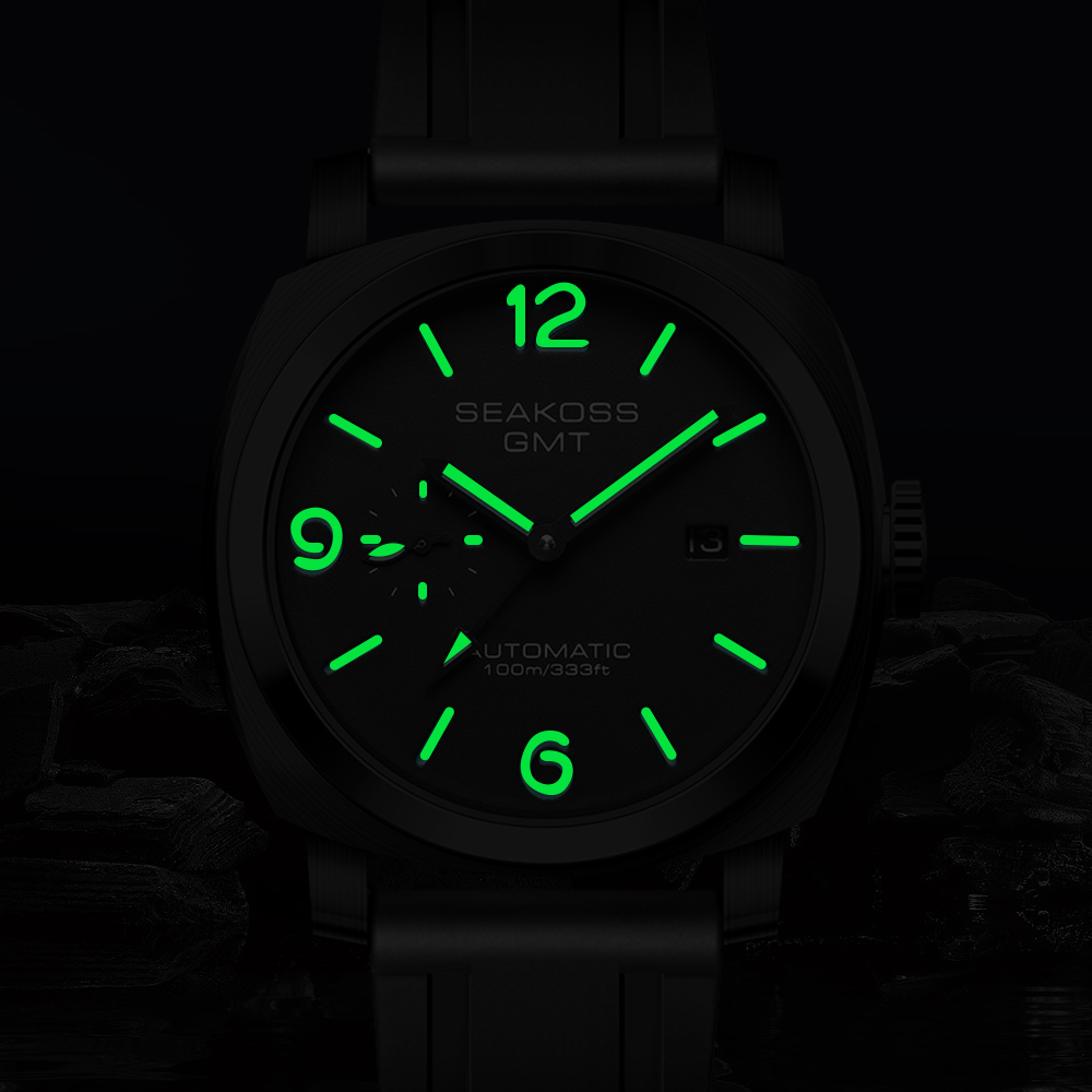 SEAKOSS 45mm Diving GMT Watch  - Guilloché Dial Watch 评论和价格