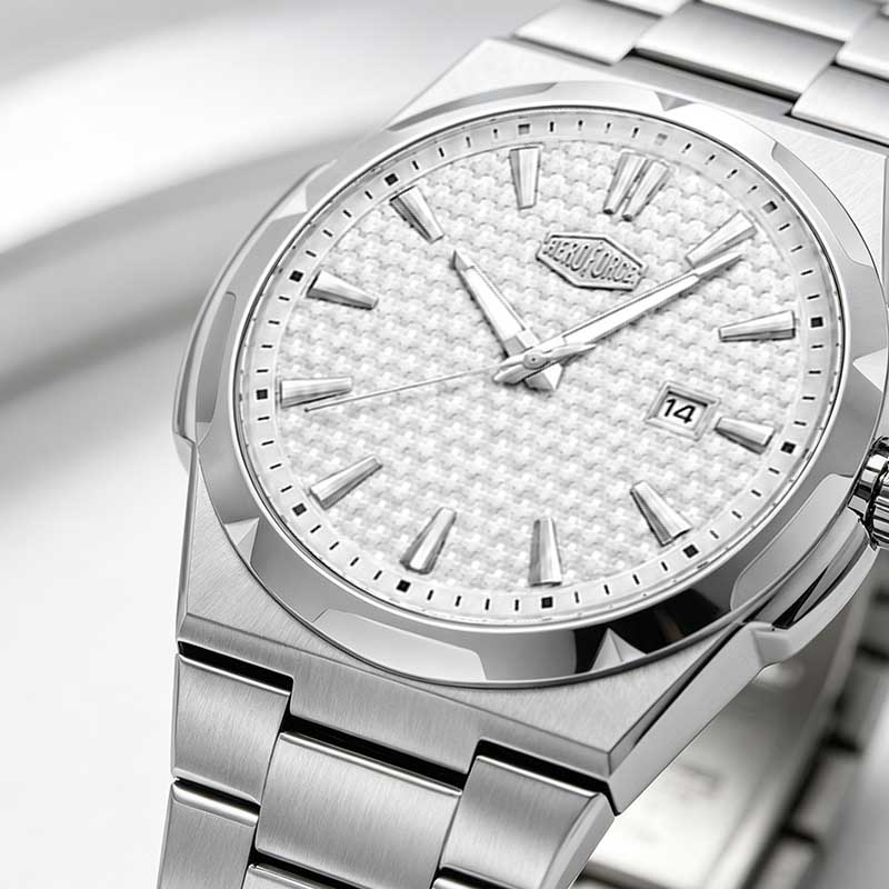 HEROFORCE Silver White Men Wri - Luxury Watch White 评论和价格