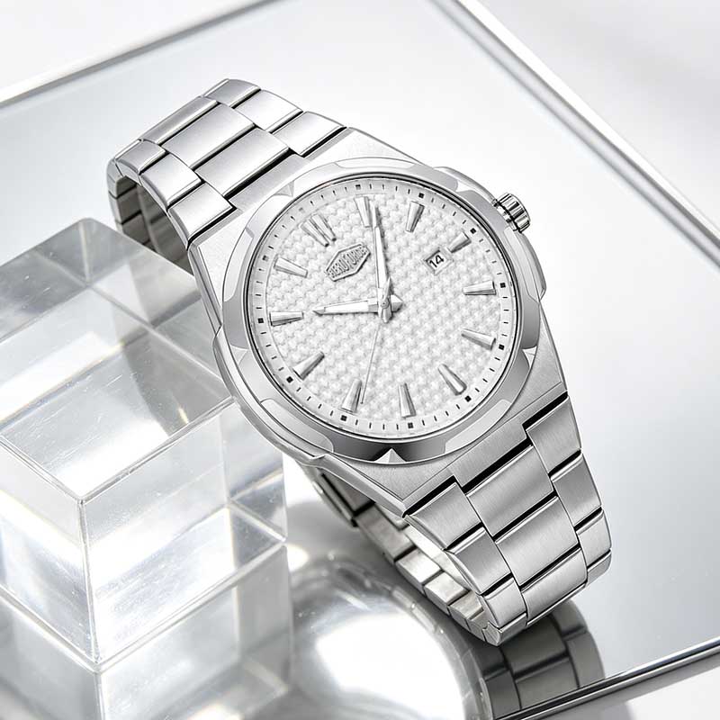 HEROFORCE Silver White Men Wri - Luxury Watch White 评论和价格