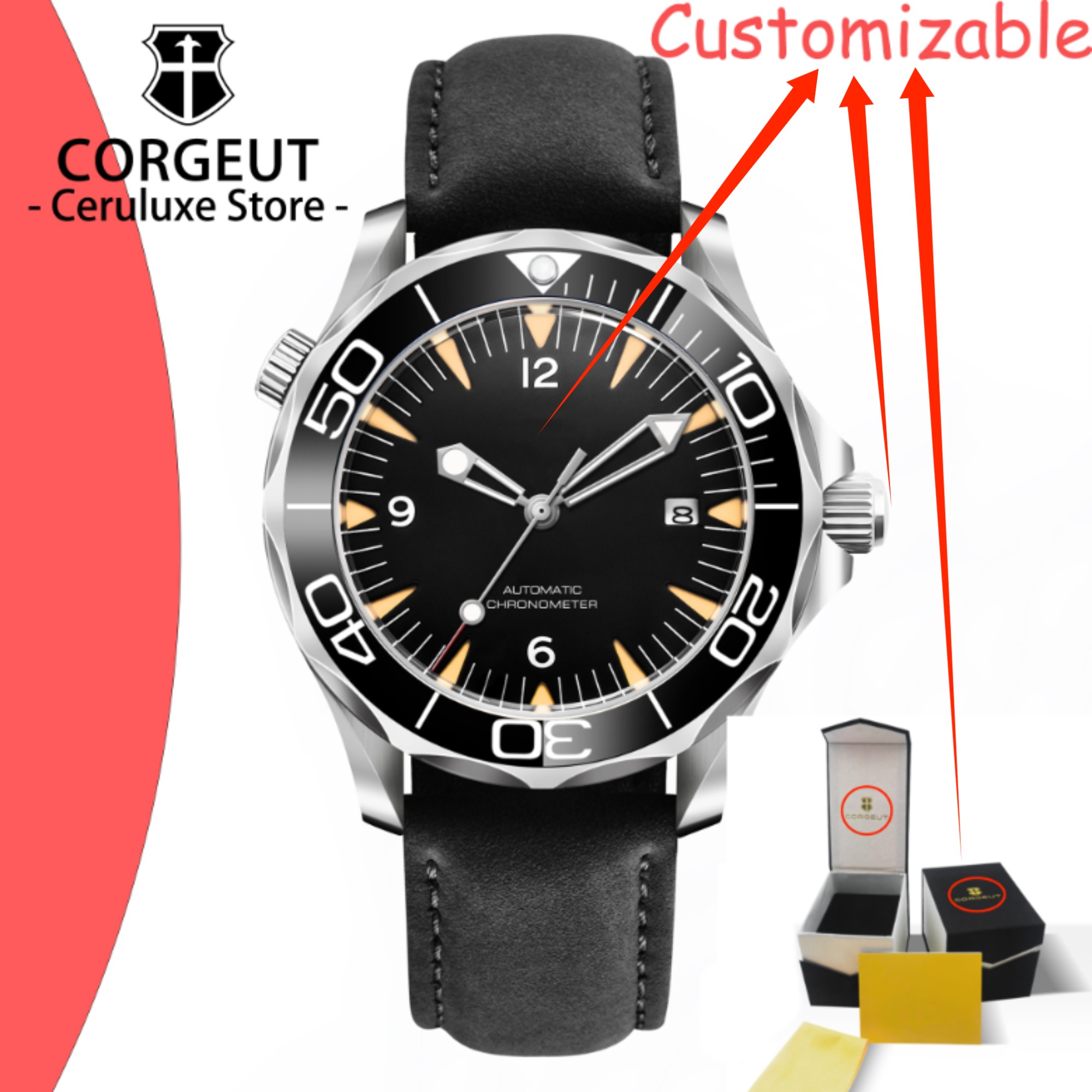 CUSTOM Logo Sapphire Glass Aut - Luxury Watch Logos 评论和价格
